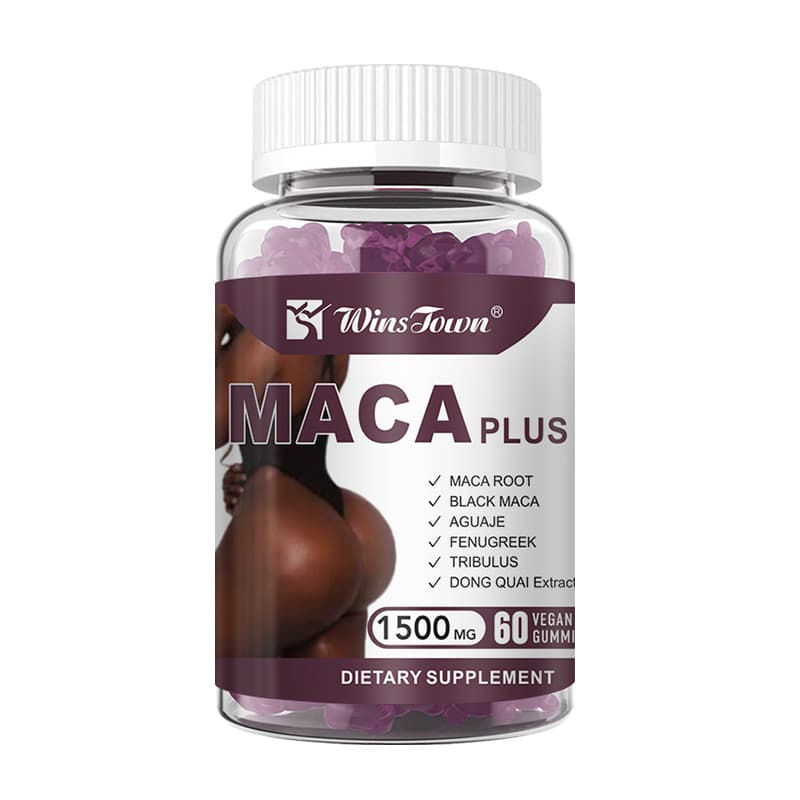 Wins Town Maca Plus Gummies – Natural Buttocks & Hip Enhancer (60 Vegan Gummies)