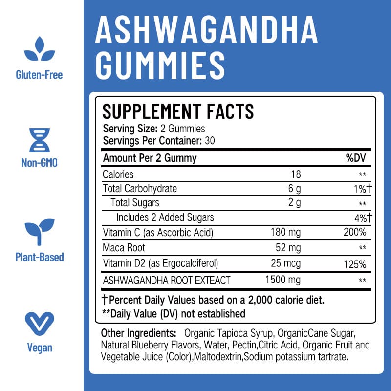 Daynee Ashwagandha Gummies – Maximum Strength Stress Relief & Vitality Blend - alternate