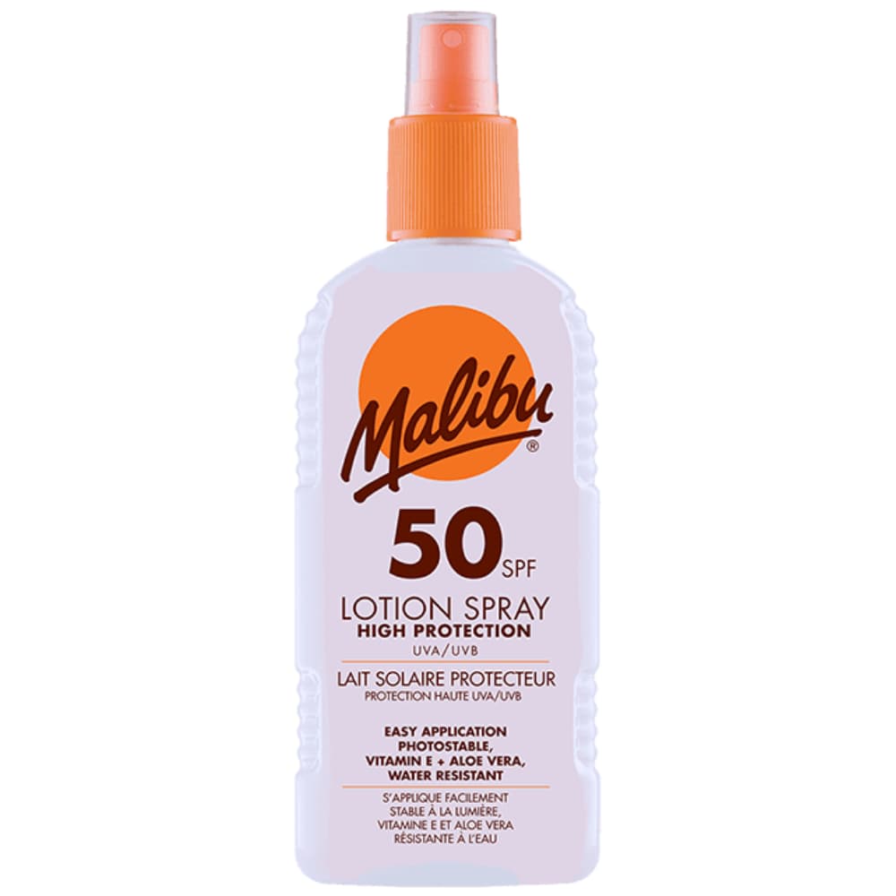 Malibu SPF 50 High Protection Sunscreen Lotion Spray