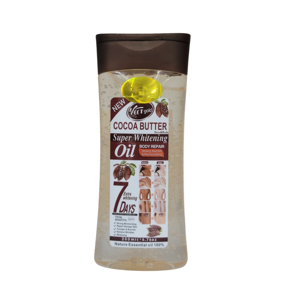 VeetGold Cocoa Butter Super Whitening Body Repair Oil – Intensive Skin Glow & Repair
