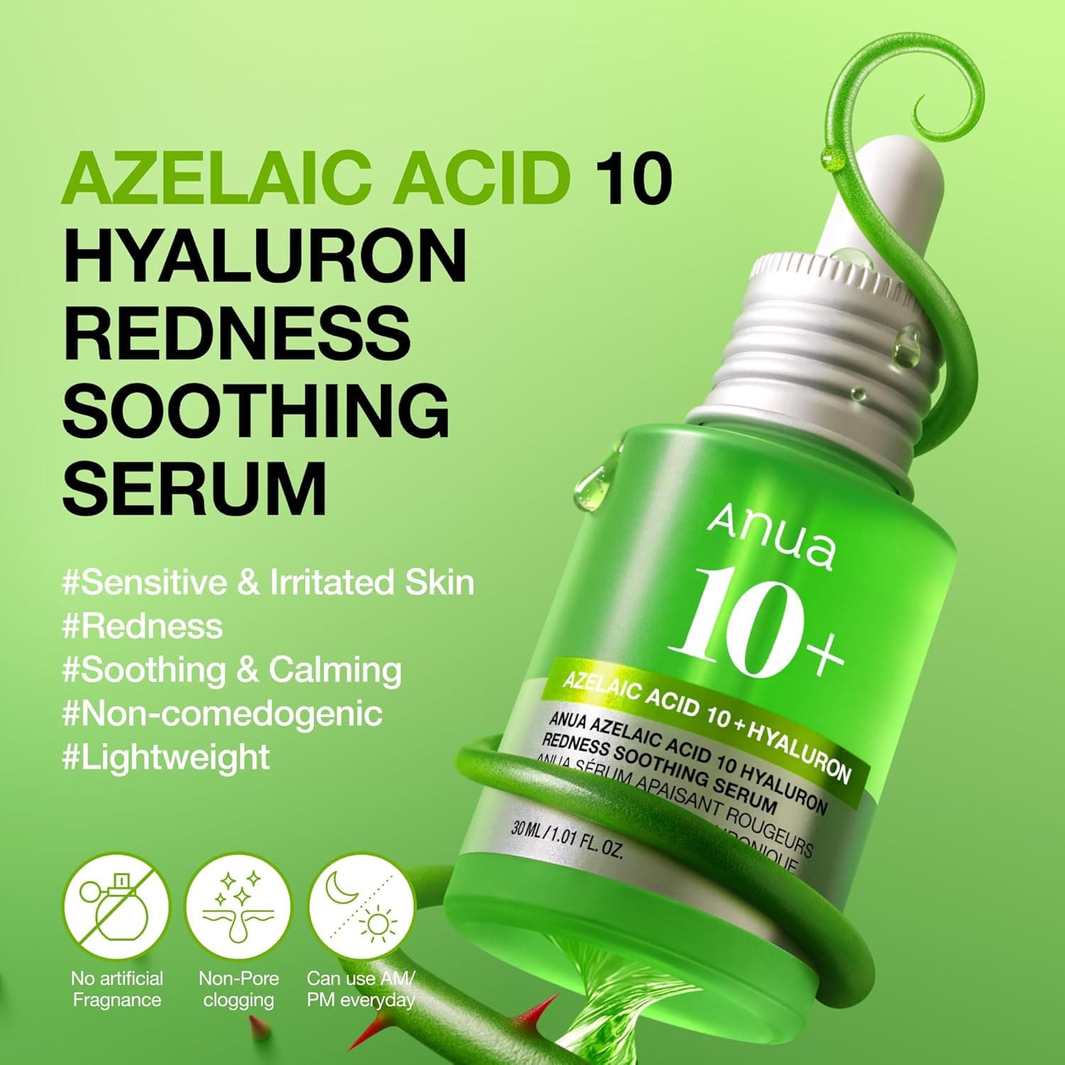 Anua Azelaic Acid 10% + Hyaluron Redness Soothing Serum - alternate