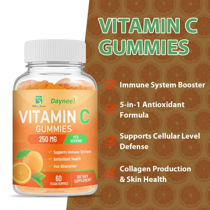 Wins Town Daynee Vitamin C Gummies (60 Count) – Immune Support & Glowing Skin - alternate