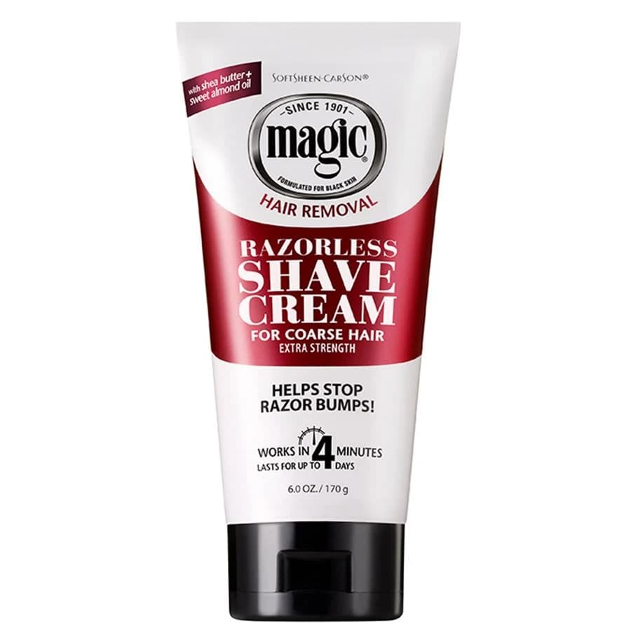 Magic Hair Removal Razorless Shave Cream - Extra Strength for Coarse Hair